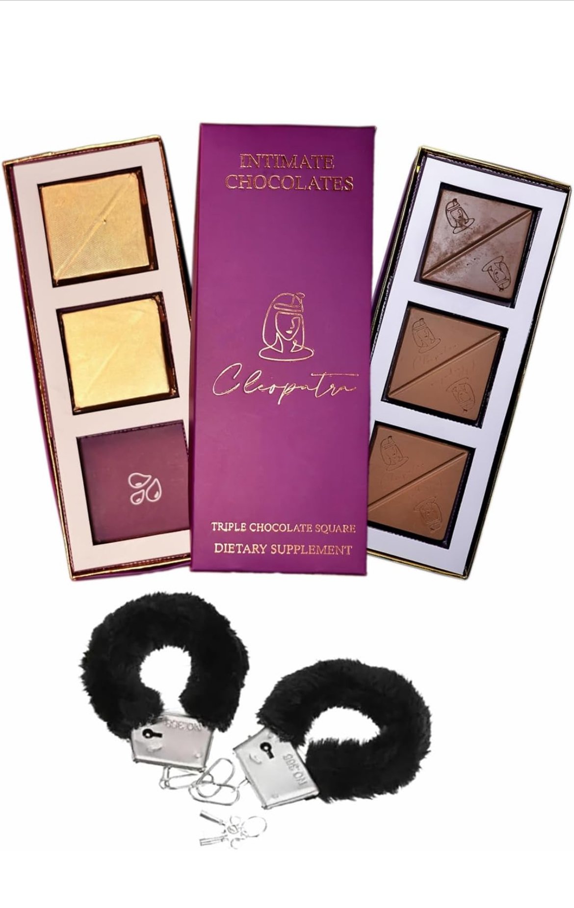 Cleopatra intimate Chocolate and handcuff combo